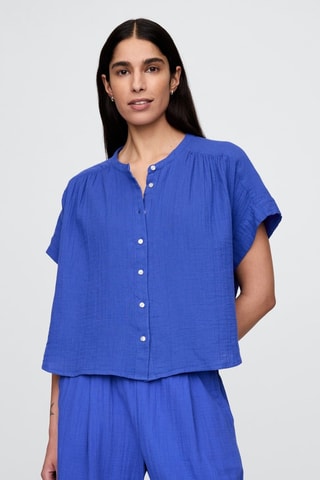 Camicia oversize - Cobalto