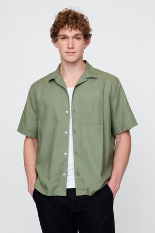 Camicia in lino - Verde