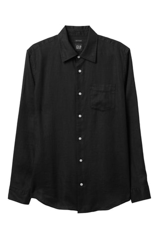Camicia in lino - Nero