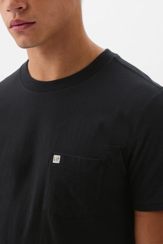 T-shirt straight in cotone bio - Nero