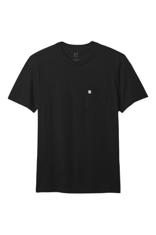 T-shirt straight in cotone bio - Nero