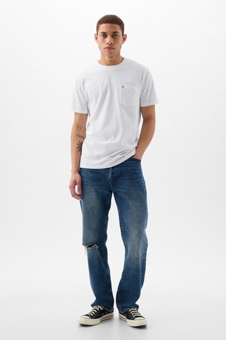 T-shirt straight in cotone bio - Bianco