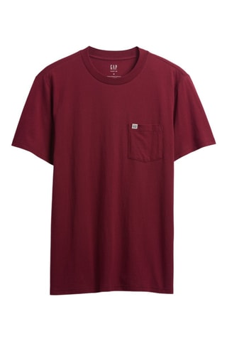 T-shirt straight in cotone bio - Bordeaux