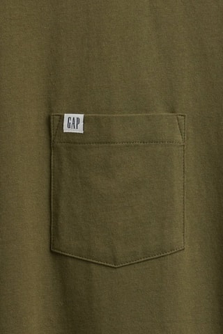 T-shirt straight in cotone bio - Verde oliva