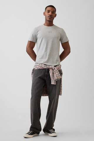 T-shirt straight - Grigio chiaro melange