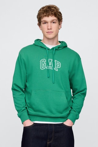 Felpa con cappuccio - Verde chiaro