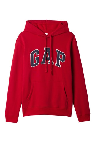 Felpa in pile con cappuccio - Rosso