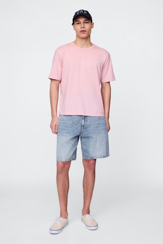 Bermuda loose in jeans - Blu
