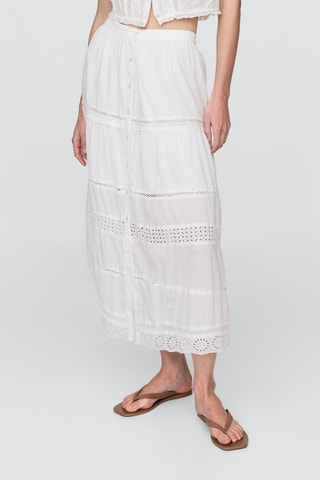 Gonna midi - Bianco