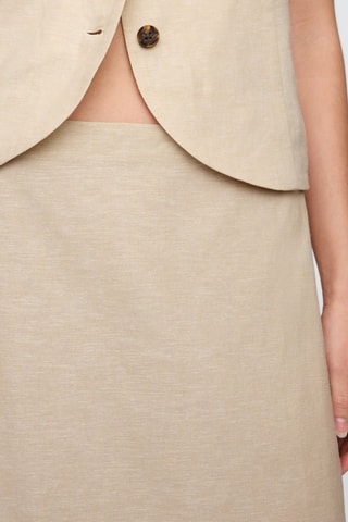Gonna lunga in lino - Beige
