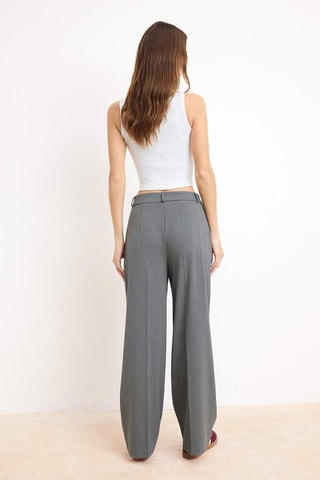 Pantalón palazzo - Gris oscuro