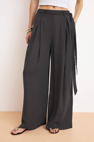 Pantalón wide leg - Negro