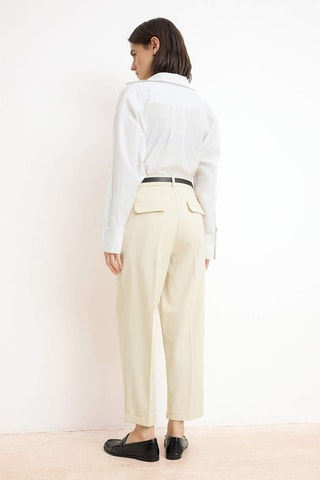 Pantalón carrot - Beige claro