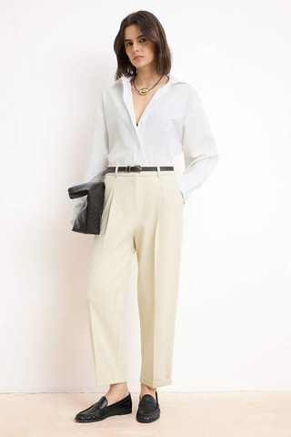 Pantalón carrot - Beige claro