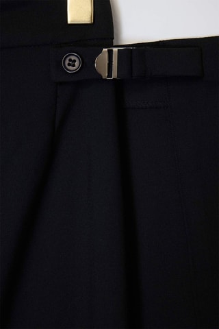 Pantalón efecto doble prenda - Negro