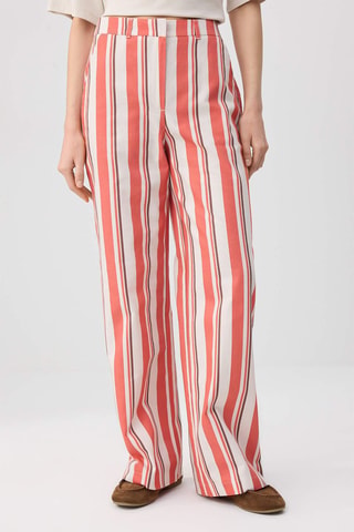 Pantalón wide leg - Rojo