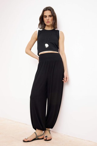 Pantalón de tiro alto - Negro