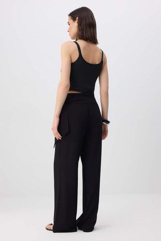 Pantalón wide leg - Negro