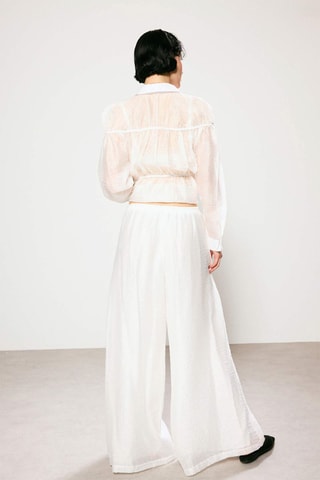 Pantalón wide leg - Blanco