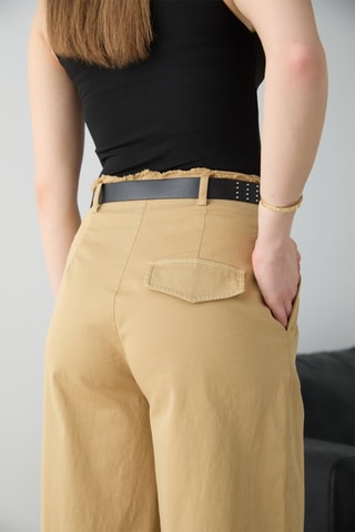 Pantalón barrel - Camel