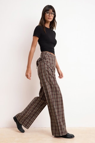 Pantalón wide leg - Marrón