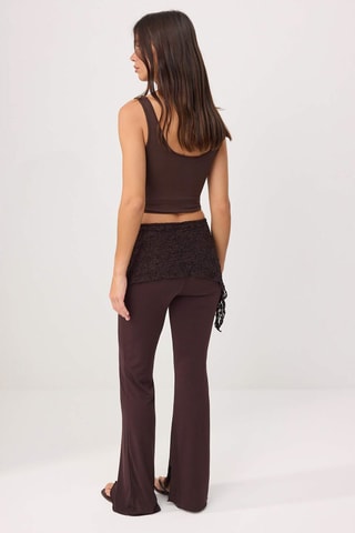 Pantalón wide leg - Marrón