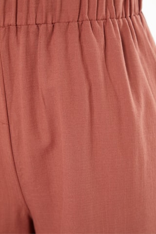 Pantalón palazzo de tiro alto - Rojo teja