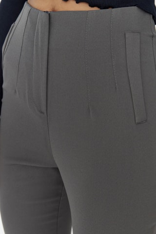 Pantalón slim fit 7/8 de tiro alto - Antracita