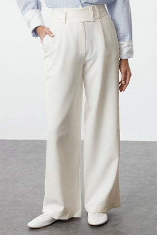 Pantalón wide leg - Blanco