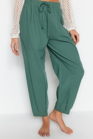 Pantalón de tiro alto - Caqui