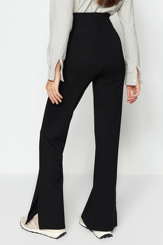Pantalon flare taille haute Noir