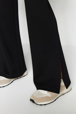 Pantalon flare taille haute Noir
