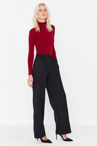 Pantalón wide leg - Negro