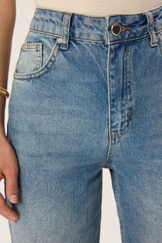 Vaquero wide leg de tiro alto - Azul