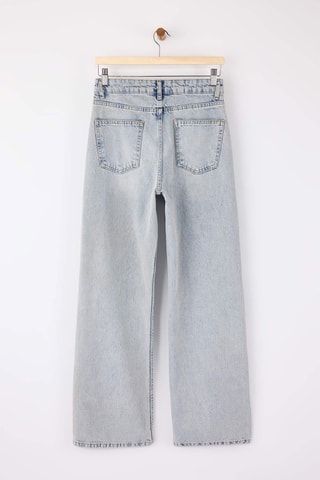 Vaquero wide leg de tiro alto - Celeste
