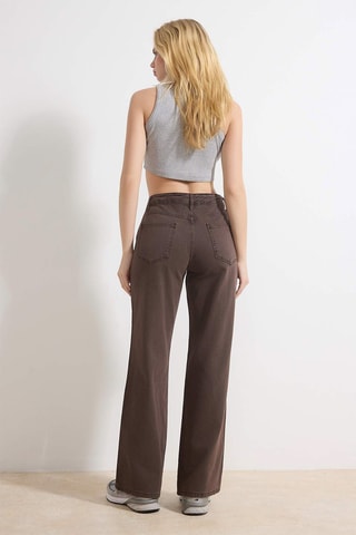 Jean wide legs - Marron