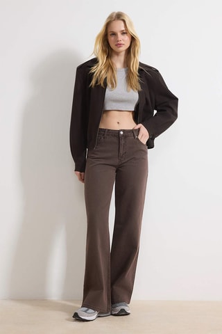 Jean wide legs - Marron
