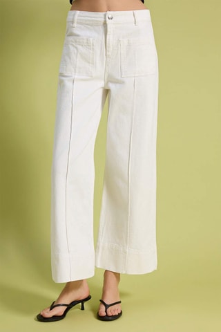 Vaquero wide leg de tiro alto - Blanco