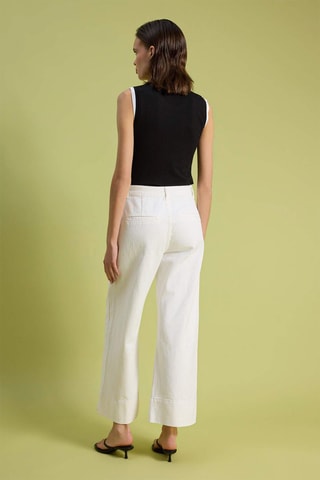 Vaquero wide leg de tiro alto - Blanco