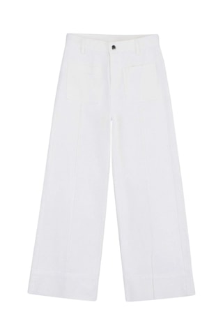 Vaquero wide leg de tiro alto - Blanco