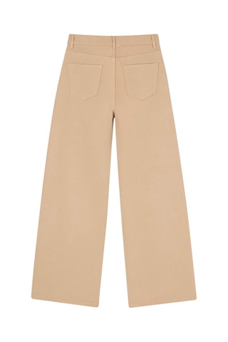 Jean wide legs taille haute - Beige