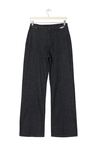 Vaquero wide leg de tiro alto - Negro
