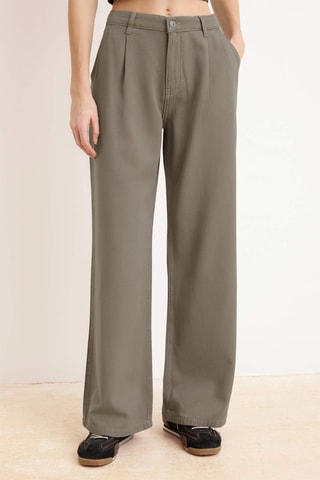 Vaquero wide leg de tiro alto - Gris oscuro