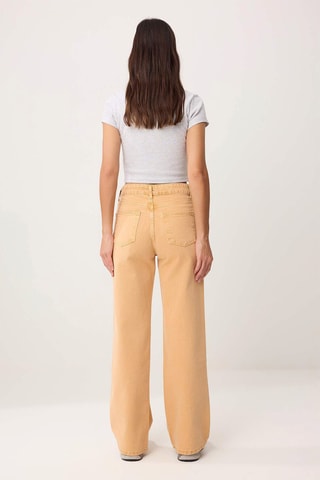 Vaquero wide leg de tiro alto - Naranja