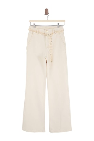 Vaquero wide leg de tiro alto - Crudo