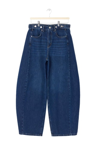 Vaquero baggy de tiro alto - Azul oscuro
