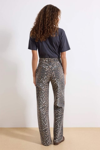 Vaquero wide leg de tiro alto - Marrón