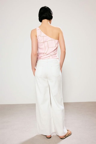 Vaquero wide leg de tiro alto - Crudo