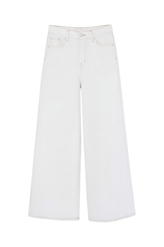 Vaquero wide leg de tiro alto - Crudo
