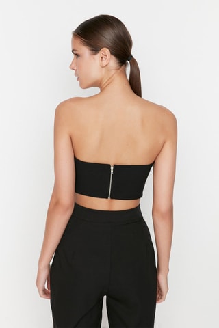 Crop top bustier - Negro